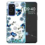 For OnePlus 9 Pro Colored Drawing Pattern Highly Transparent TPU Protective Case(Chrysanthemum Butterfly)