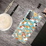 For Samsung Galaxy A32 5G Colored Drawing Pattern Highly Transparent TPU Protective Case(Corgi)