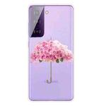 For Samsung Galaxy S21+ 5G Colored Drawing Pattern Highly Transparent TPU Protective Case(Flower Umbrella)