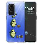 For OnePlus 9 Colored Drawing Pattern Highly Transparent TPU Protective Case(Avocado)