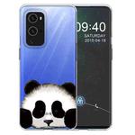 For OnePlus 9 Colored Drawing Pattern Highly Transparent TPU Protective Case(Hug Face Bear)