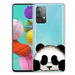 For Samsung Galaxy A32 5G Colored Drawing Pattern Highly Transparent TPU Protective Case(Hug Face Bear)