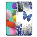 For Samsung Galaxy A72 5G / 4G Colored Drawing Pattern Highly Transparent TPU Protective Case(White Flower Butterfly)