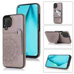 For Huawei P40 Lite Embossed Pattern PU + TPU Protective Case with Holder & Wallet & Card Slots(Grey)
