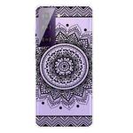 For Samsung Galaxy S21 5G Colored Drawing Pattern Highly Transparent TPU Protective Case(Mandala)