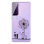 For Samsung Galaxy S21 5G Colored Drawing Pattern Highly Transparent TPU Protective Case(Dandelion)