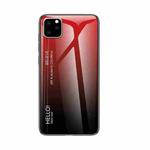 For iPhone 11 Pro Max Gradient Color Glass Case(Red)
