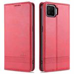 For Oppo A73(4G)2020 AZNS Magnetic Calf Texture Horizontal Flip Leather Case with Card Slots & Holder & Wallet(Red)