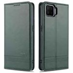 For Oppo A73(4G)2020 AZNS Magnetic Calf Texture Horizontal Flip Leather Case with Card Slots & Holder & Wallet(Dark Green)