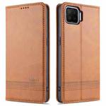 For Oppo A73(4G)2020 AZNS Magnetic Calf Texture Horizontal Flip Leather Case with Card Slots & Holder & Wallet(Light Brown)