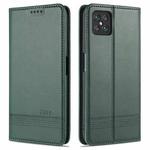 For Oppo A92s AZNS Magnetic Calf Texture Horizontal Flip Leather Case with Card Slots & Holder & Wallet(Dark Green)
