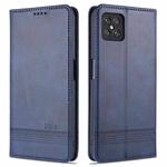 For Oppo A92s AZNS Magnetic Calf Texture Horizontal Flip Leather Case with Card Slots & Holder & Wallet(Dark Blue)