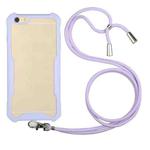 Acrylic + Color TPU Shockproof Case with Neck Lanyard For iPhone 6 Plus(Purple)