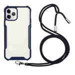 For iPhone 12 Acrylic + Color TPU Shockproof Case with Neck Lanyard