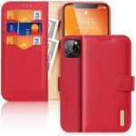 DUX DUCIS Hivo Series Cowhide + PU + TPU Leather Horizontal Flip Case with Holder & Card Slots For iPhone 11 Pro(Red)