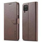 For Samsung Galaxy A12 LC.IMEEKE Calf Texture Horizontal Flip Leather Case, with Holder & Card Slots & Wallet & Photo Frame(Coffee)