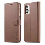 For Samsung Galaxy A32 5G LC.IMEEKE Calf Texture Horizontal Flip Leather Case, with Holder & Card Slots & Wallet & Photo Frame(Coffee)