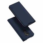 For Motorola Moto E7 DUX DUCIS Skin Pro Series Horizontal Flip PU + TPU Leather Case, with Holder & Card Slots(Blue)