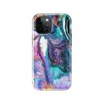 IMD 2 in 1 Upper Lower Cover Double-sided Film Glitter Marble Protective Case For iPhone 11(Colour)