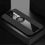 For OnePlus 6T XINLI Stitching Cloth Texture Shockproof TPU Protective Case with Ring Holder(Black)