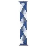 Plastic Buckle Mixed Color Nylon Braided Single Loop Watch Band For Apple Watch Series 8&7 41mm / SE 2&6&SE&5&4 40mm / 3&2&1 38mm, Size:M(Checkered Blue White)
