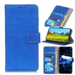 For Samsung Galaxy A72 5G / 4G Crocodile Texture Horizontal Flip Leather Case with Holder & Card Slots & Wallet(Blue)