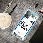 For Samsung Galaxy A72 5G / 4G Boarding Pass Series TPU Phone Protective Case(New York)