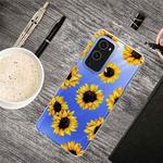 For OnePlus 9 Shockproof Painted Transparent TPU Protective Case(Yellow Chrysanthemum)