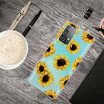 For Samsung Galaxy A32 5G Shockproof Painted Transparent TPU Protective Case(Yellow Chrysanthemum)