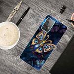 For Samsung Galaxy A52 5G / 4G Shockproof Painted Transparent TPU Protective Case(Jewel Butterfly)
