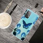 For Samsung Galaxy A52 5G / 4G Shockproof Painted Transparent TPU Protective Case(Dream Butterfly)