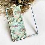 For Samsung Galaxy Z Fold2 5G Jungle Flowers Pattern Foldable Flip Protective Case(Flamingo Leopard)
