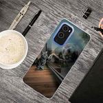 For OnePlus 9 Shockproof Painted Transparent TPU Protective Case(Glass Tiger)
