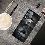For Samsung Galaxy A32 5G Shockproof Painted Transparent TPU Protective Case(Reflected Wolf)