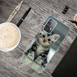 For Samsung Galaxy A32 5G Shockproof Painted Transparent TPU Protective Case(Sitting Cat)