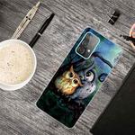 For Samsung Galaxy A52 5G / 4G Shockproof Painted Transparent TPU Protective Case(Owl)