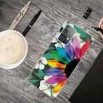 For Samsung Galaxy A72 5G /4G Shockproof Painted Transparent TPU Protective Case(Sun Flower)