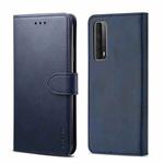 For Huawei P Smart 2021 GUSSIM GS-001 Business Style Horizontal Flip Skin Feel PU Leather Case with Holder & Card Slots & Wallet & Photo Frame(Blue)