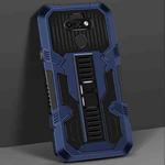 For LG K31 Vanguard Warrior All Inclusive Double-color Shockproof TPU + PC Protective Case with Holder(Blue)