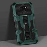 For LG K31 Vanguard Warrior All Inclusive Double-color Shockproof TPU + PC Protective Case with Holder(Graphite Green)