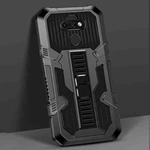 For LG K31 Vanguard Warrior All Inclusive Double-color Shockproof TPU + PC Protective Case with Holder(Black)