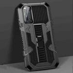 For vivo V19 Vanguard Warrior All Inclusive Double-color Shockproof TPU + PC Protective Case with Holder(Black)