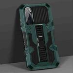 For vivo V20 SE Vanguard Warrior All Inclusive Double-color Shockproof TPU + PC Protective Case with Holder(Graphite Green)