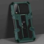 For vivo Y20 / Y20S Vanguard Warrior All Inclusive Double-color Shockproof TPU + PC Protective Case with Holder(Graphite Green)