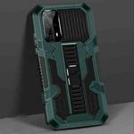 For Huawei P40 Pro Vanguard Warrior All Inclusive Double-color Shockproof TPU + PC Protective Case with Holder(Graphite Green)