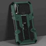 For Motorola Moto G8 Power Lite Vanguard Warrior All Inclusive Double-color Shockproof TPU + PC Protective Case with Holder(Graphite Green)