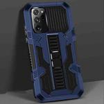For Samsung Galaxy Note20 Ultra Vanguard Warrior All Inclusive Double-color Shockproof TPU + PC Protective Case with Holder(Blue)