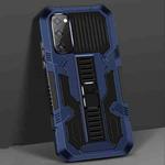 For Samsung Galaxy S20 FE Vanguard Warrior All Inclusive Double-color Shockproof TPU + PC Protective Case with Holder(Blue)