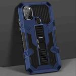 For Samsung Galaxy S21 5G Vanguard Warrior All Inclusive Double-color Shockproof TPU + PC Protective Case with Holder(Blue)