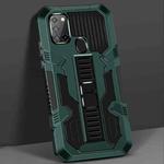 For Samsung Galaxy S21 5G Vanguard Warrior All Inclusive Double-color Shockproof TPU + PC Protective Case with Holder(Graphite Green)